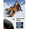 imageFREE SOLDIER Mens Ski Bibs Snow Insulated Waterproof Winter Overalls Ripstop Snowboarding PantsOrange