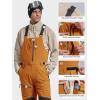 imageFREE SOLDIER Mens Ski Bibs Snow Insulated Waterproof Winter Overalls Ripstop Snowboarding PantsOrange