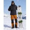 imageFREE SOLDIER Mens Ski Bibs Snow Insulated Waterproof Winter Overalls Ripstop Snowboarding PantsOrange