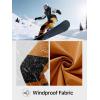 imageFREE SOLDIER Mens Ski Bibs Snow Insulated Waterproof Winter Overalls Ripstop Snowboarding PantsOrange