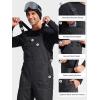 imageFREE SOLDIER Mens Snow Bibs Ski Pants Softshell Waterproof Insulated Warm Snow Pants Windproof Ski Bib OverallsBlack
