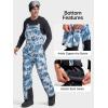 imageFREE SOLDIER Mens Snow Bibs Ski Pants Softshell Waterproof Insulated Warm Snow Pants Windproof Ski Bib OverallsCamo Blue