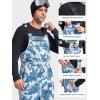 imageFREE SOLDIER Mens Snow Bibs Ski Pants Softshell Waterproof Insulated Warm Snow Pants Windproof Ski Bib OverallsCamo Blue