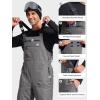imageFREE SOLDIER Mens Snow Bibs Ski Pants Softshell Waterproof Insulated Warm Snow Pants Windproof Ski Bib OverallsGray
