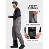 imageFREE SOLDIER Mens Snow Bibs Ski Pants Softshell Waterproof Insulated Warm Snow Pants Windproof Ski Bib OverallsGray