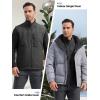 imageFREE SOLDIER Mens Winter Vest Outerwear Warm Fleece Lined Windproof Reversible Softshell Sleeveless Jacket for Work HikingGray Black