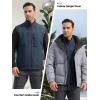 imageFREE SOLDIER Mens Winter Vest Outerwear Warm Fleece Lined Windproof Reversible Softshell Sleeveless Jacket for Work HikingNavy Black