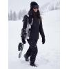 imageFREE SOLDIER Womens Waterproof Ski Jacket Fleece Lined Winter Coat Windproof Hooded Jacket Fully Taped SeamsBlackwhite