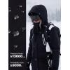 imageFREE SOLDIER Womens Waterproof Ski Jacket Fleece Lined Winter Coat Windproof Hooded Jacket Fully Taped SeamsBlackwhite