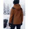 imageFREE SOLDIER Womens Waterproof Ski Jacket Fleece Lined Winter Coat Windproof Hooded Jacket Fully Taped SeamsBrown