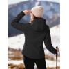 imageFREE SOLDIER Womens Waterproof Softshell Jacket with Hood Fleece Lined Warm Lightweight Windproof Rain Jacket for HikingBlack