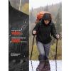 imageFREE SOLDIER Womens Waterproof Softshell Jacket with Hood Fleece Lined Warm Lightweight Windproof Rain Jacket for HikingBlack