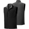 imageFREE SOLDIER Mens Winter Vest Outerwear Warm Fleece Lined Windproof Reversible Softshell Sleeveless Jacket for Work HikingBlack Gray