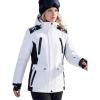 imageFREE SOLDIER Womens Waterproof Ski Jacket Fleece Lined Winter Coat Windproof Hooded Jacket Fully Taped SeamsWhiteblack