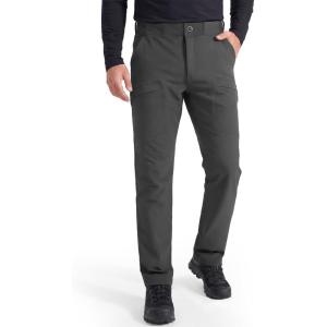 imageFREE SOLDIER Mens Warm Insulated Waterproof Fleece Lined Pants Outdoor Rain Hiking Thermal Pants Thick Dark Gray 38Wx30L