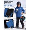 imageFREE SOLDIER Boys Waterproof Warm Ski Jacket Windproof Fleece Thick Kids Winter Coat with Hood for Snowboarding OutdoorIndigo