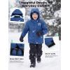 imageFREE SOLDIER Boys Waterproof Warm Ski Jacket Windproof Fleece Thick Kids Winter Coat with Hood for Snowboarding OutdoorIndigo