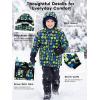 imageFREE SOLDIER Boys Waterproof Warm Ski Jacket Windproof Fleece Thick Kids Winter Coat with Hood for Snowboarding OutdoorPlaid Print