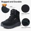 imageFREE SOLDIER Hiking Work Boots Womens Tactical Boots 6 Inches Lightweight Waterproof Military Boots Outdoors Desert BootsDark Black