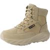 imageFREE SOLDIER Hiking Work Boots Womens Tactical Boots 6 Inches Lightweight Waterproof Military Boots Outdoors Desert BootsDark Tan