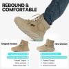 imageFREE SOLDIER Hiking Work Boots Womens Tactical Boots 6 Inches Lightweight Waterproof Military Boots Outdoors Desert BootsDark Tan