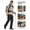 imageFREE SOLDIER Mens Hiking Pants Convertible Waterproof Lightweight Quick Dry Zip Off Cargo PantsBlack