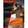 imageFREE SOLDIER Mens Lightweight Softshell Jacket Winter Fleece Lined Hooded Rain Waterproof Hiking Outdoor Jackets BrownL