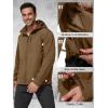imageFREE SOLDIER Mens Lightweight Softshell Jacket Winter Fleece Lined Hooded Rain Waterproof Hiking Outdoor Jackets BrownL