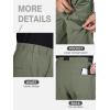 imageFREE SOLDIER Mens Outdoor Cargo Hiking Pants with Belt Lightweight Waterproof Quick Dry Tactical Pants Nylon Spandex Sage Green 30W30L