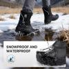 imageFREE SOLDIER Mens Snow Boots Insulated Waterproof Hiking Winter Shoes Nonslip Outdoor Ankle Cold Weather Boots with Warm InnerDeep Black