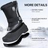 imageFREE SOLDIER Mens Snow Boots Insulated Waterproof Hiking Winter Shoes Nonslip Outdoor Ankle Cold Weather Boots with Warm InnerDeep Black