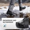 imageFREE SOLDIER Mens Snow Boots Insulated Waterproof Hiking Winter Shoes Nonslip Outdoor Ankle Cold Weather Boots with Warm InnerGrey
