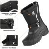 imageFREE SOLDIER Mens Snow Boots Insulated Waterproof Winter Shoes Nonslip Outdoor Footwear with Removable LiningThick Dark Black 11