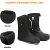 imageFREE SOLDIER Mens Snow Boots Insulated Waterproof Winter Shoes Nonslip Outdoor Footwear with Removable LiningThick Dark Black 11