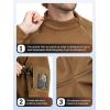 imageFREE SOLDIER Mens Tactical Fleece Lined Jacket Long Sleeve Crewneck Sweatshirts Pullover with Pockets Commando SweaterCoyote Brown