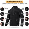 imageFREE SOLDIER Mens Tactical Long Sleeve Fleece Coat Weatherproof Full Zip Up Lightweight Fleece Jacket SweatshirtBlack Hoodie