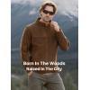 imageFREE SOLDIER Mens Tactical Long Sleeve Fleece Coat Weatherproof Full Zip Up Lightweight Fleece Jacket SweatshirtCoyote Brown