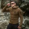 imageFREE SOLDIER Mens Tactical Long Sleeve Fleece Coat Weatherproof Full Zip Up Lightweight Fleece Jacket SweatshirtCoyote Brown Hoodie