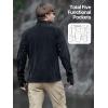 imageFREE SOLDIER Mens Tactical Long Sleeve Fleece Jacket Full Zip Up Coat Lightweight Fleece Jacket With PocketsBlack