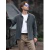 imageFREE SOLDIER Mens Tactical Long Sleeve Fleece Jacket Full Zip Up Coat Lightweight Fleece Jacket With PocketsDark Grey