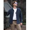 imageFREE SOLDIER Mens Tactical Long Sleeve Fleece Jacket Full Zip Up Coat Lightweight Fleece Jacket With PocketsMisty Blue