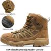 imageFREE SOLDIER Mens Tactical Waterproof Lightweight Hiking Boots Military Combat Boots Work BootsBrown 95 Waterproof Brown