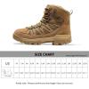 imageFREE SOLDIER Mens Tactical Waterproof Lightweight Hiking Boots Military Combat Boots Work BootsBrown 95 Waterproof Brown