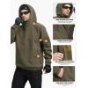imageFREE SOLDIER Mens Tactical Winter Fleece Pullover Hoodie Warm Long Fleece lined Hooded SweatshirtArmy Green