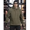imageFREE SOLDIER Mens Tactical Winter Fleece Pullover Hoodie Warm Long Fleece lined Hooded SweatshirtArmy Green