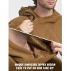imageFREE SOLDIER Mens Tactical Winter Fleece Pullover Hoodie Warm Long Fleece lined Hooded SweatshirtBrown