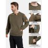imageFREE SOLDIER Mens Tactical Winter Fleece Pullover Hoodie Warm Long Fleece lined Hooded SweatshirtHatlessarmy Green