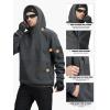 imageFREE SOLDIER Mens Tactical Winter Fleece Pullover Hoodie Warm Long Fleece lined Hooded SweatshirtLight Grey
