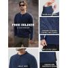 imageFREE SOLDIER Mens Thermal Fleece Pullover Sweater Henley Long Sleeve shirts For MenWinter Lightweight SweatshirtBasic Blue