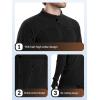 imageFREE SOLDIER Mens Thermal Fleece Pullover Sweater Henley Long Sleeve shirts For MenWinter Lightweight SweatshirtBlack